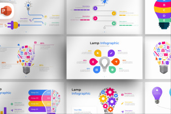 Lamp PowerPoint Infographic Template